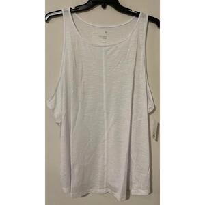 SO Womens 3x Sleeveless Sheer Lightweight Favorite White Tank Top NWT! A2995